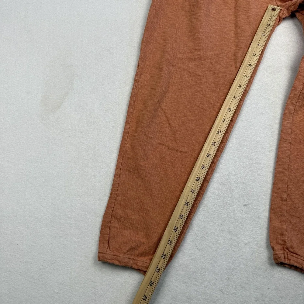 Free People FP Beach Pants Womens XS Orange Paperbag Waist Tapered Lounge Cotton